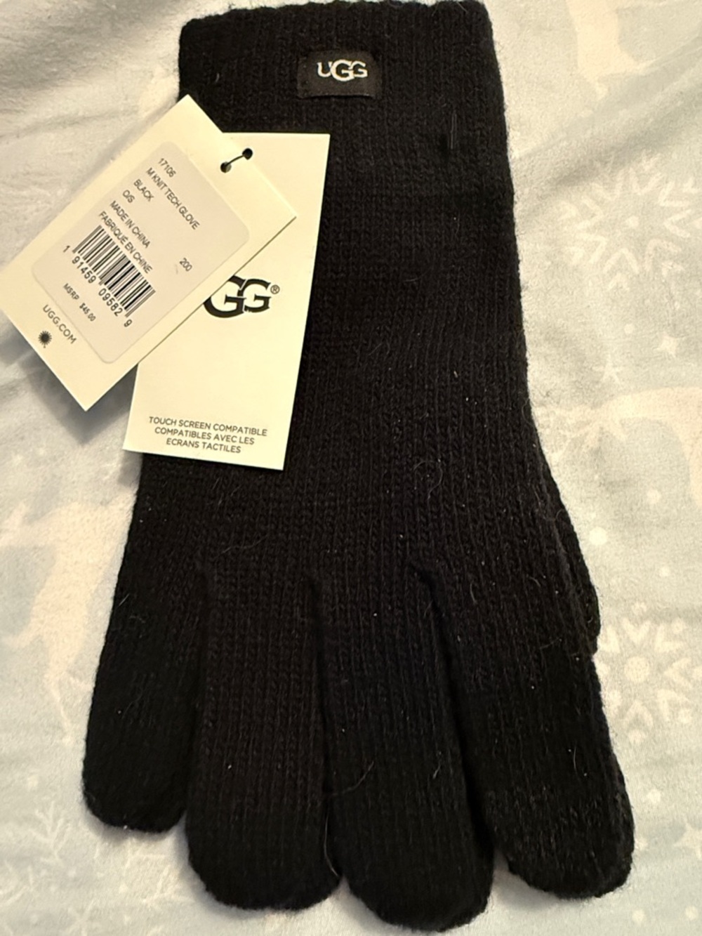 UGG Black Knit Gloves